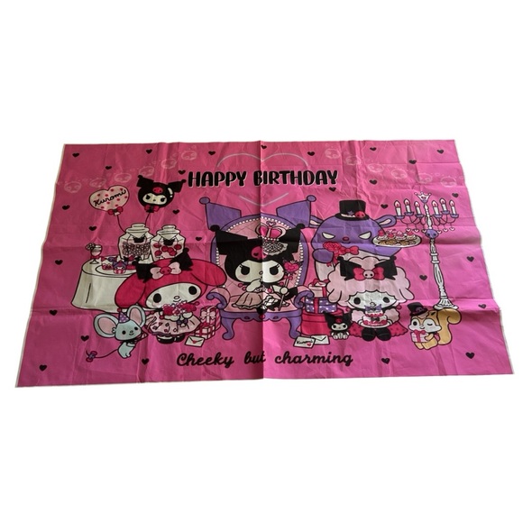 NEW My Melody & Kuromi Birthday Banner Vinyl Back Drop measuring in 5x3ft. - Picture 4 of 6